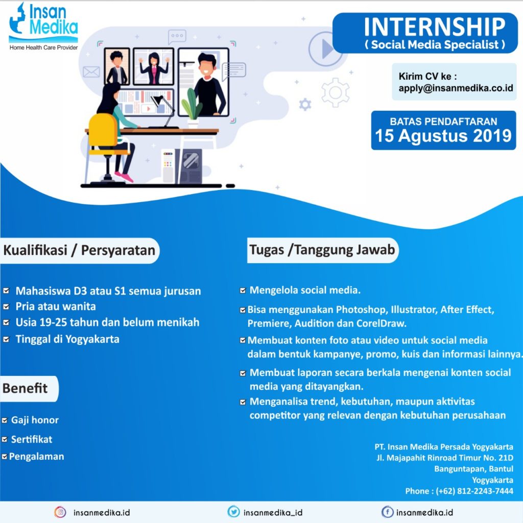 Program magang social media spesialist di Insan Medika